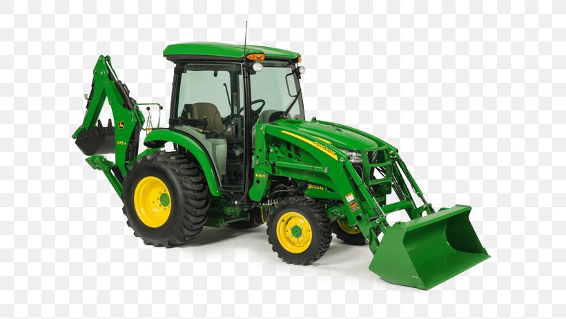John Deere Compact Utility Tractors Agricultural Machinery Loader, PNG, 642x462px, John Deere, Agricultural Machinery, Agriculture, Architectural Engineering, Backhoe Download Free