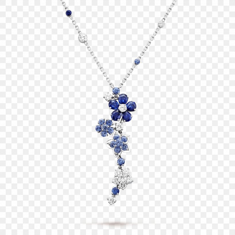 Sapphire Van Cleef & Arpels Charms & Pendants Jewellery Necklace, PNG, 3000x3000px, Sapphire, Blue, Body Jewellery, Body Jewelry, Charm Bracelet Download Free