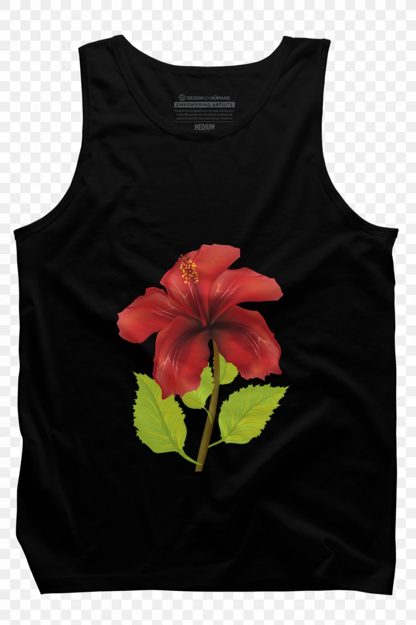 T-shirt Gilets Hibiscus Sleeve Polo Shirt, PNG, 1200x1800px, Tshirt, Chemise, Flower, Flowering Plant, Gilets Download Free