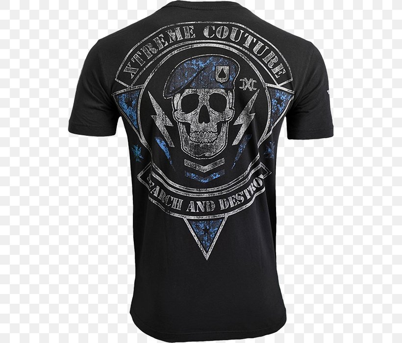 T-shirt Xtreme Couture Mixed Martial Arts Ultimate Fighting Championship Jersey, PNG, 700x700px, Tshirt, Active Shirt, Affliction Entertainment, Black, Brand Download Free