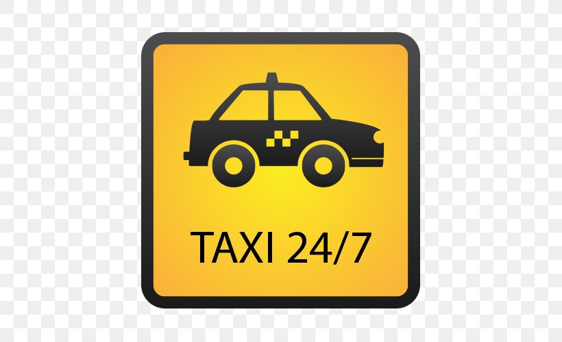 Checker Taxi Yellow Cab, PNG, 500x500px, Taxi, Area, Brand, Hackney Carriage, Handheld Devices Download Free