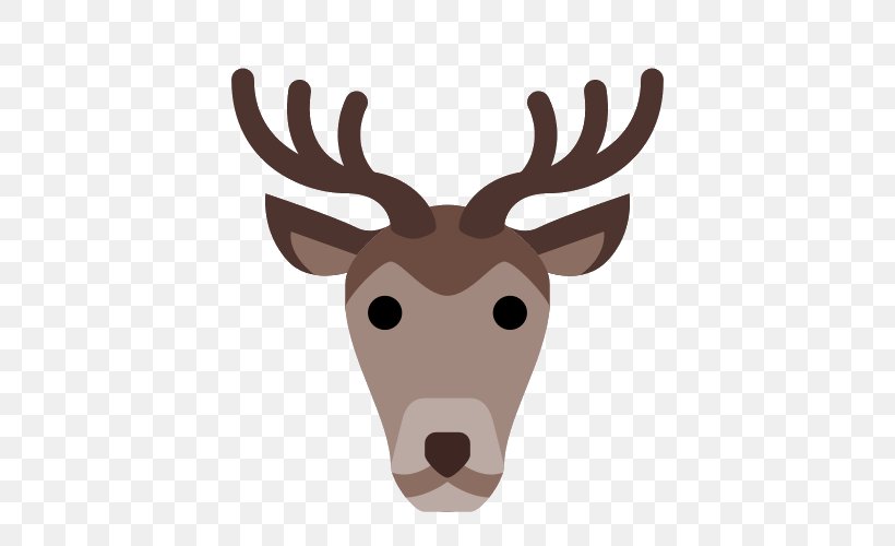 Reindeer Clip Art, PNG, 500x500px, Deer, Antler, Head, Horn, Mammal Download Free