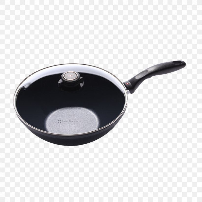 Wok Non-stick Surface Swiss Diamond International Frying Pan Induction Cooking, PNG, 1200x1200px, Wok, Cast Iron, Cooking, Cookware, Cookware And Bakeware Download Free