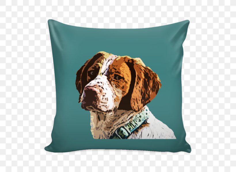 Dog Breed Brittany Dog Throw Pillows Cushion Spaniel, PNG, 600x600px, Dog Breed, Bag, Breed, Brittany Dog, Cushion Download Free
