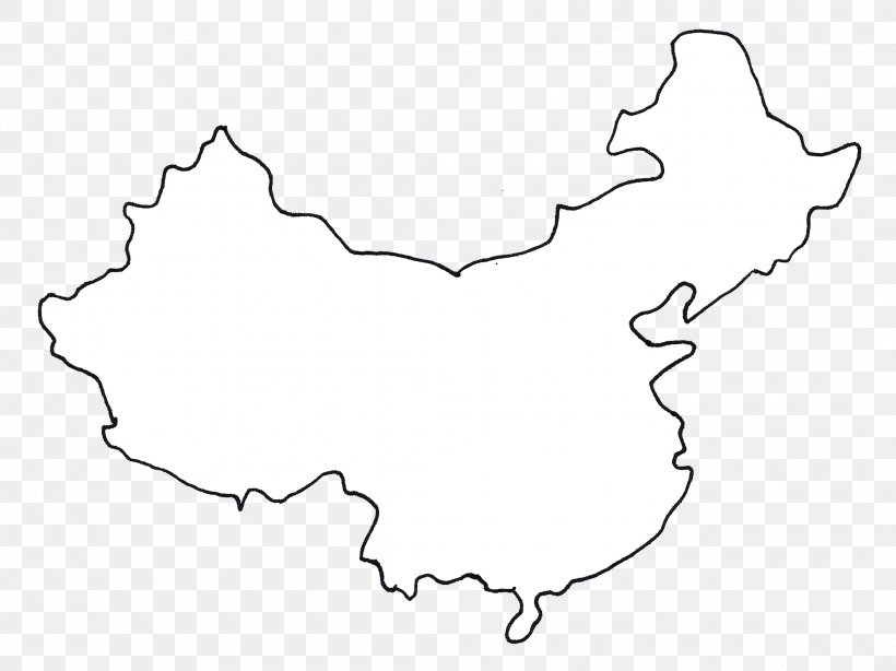 Black And White China Map, PNG, 2108x1579px, White, Area, Black, Black And White, China Download Free