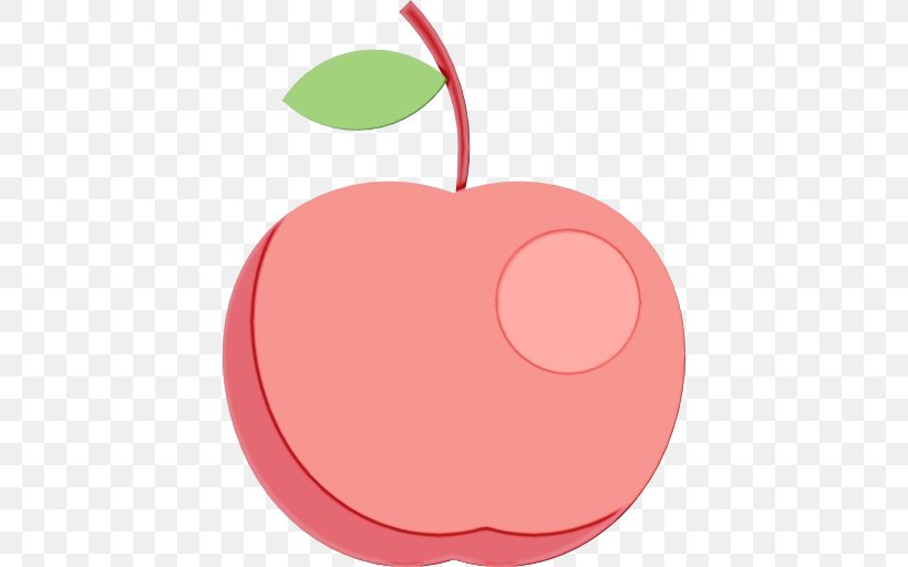 Fruit Pink Red Apple Cherry, PNG, 512x512px, Watercolor, Apple, Cherry, Fruit, Leaf Download Free