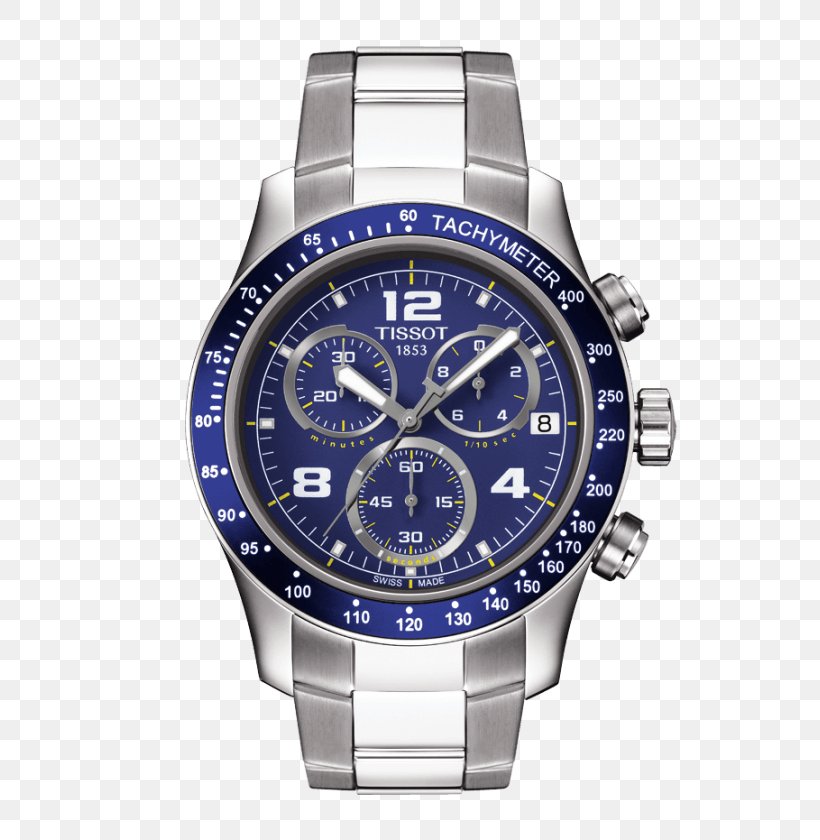 Tissot V8 Quartz Chronograph Tissot V8 Quartz Chronograph Watch Jewellery, PNG, 541x840px, Chronograph, Brand, Cobalt Blue, Dial, Electric Blue Download Free