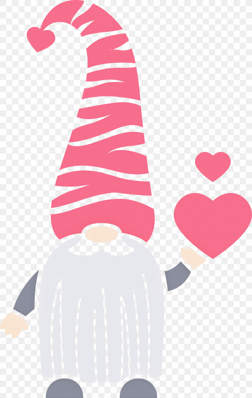 Gnome Loving Red Heart, PNG, 1898x3000px, Gnome, Cartoon, Loving, Pink, Red Heart Download Free