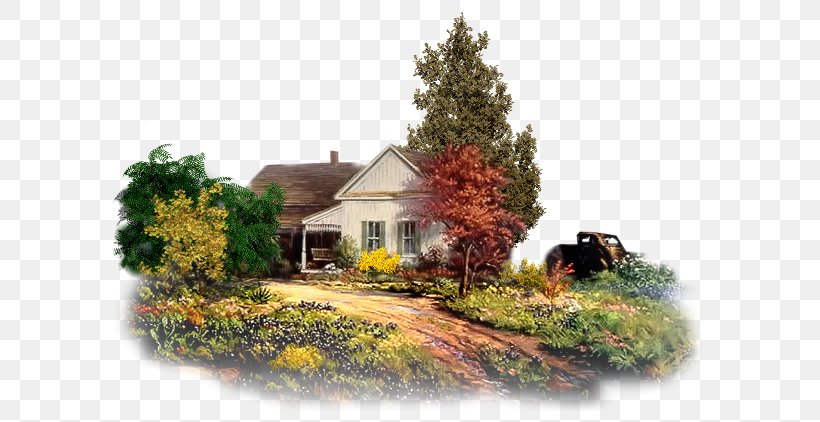 Landscape Polyvore Theatrical Scenery Art House, PNG, 610x422px, Landscape, Art, Autumn, Building, Cottage Download Free