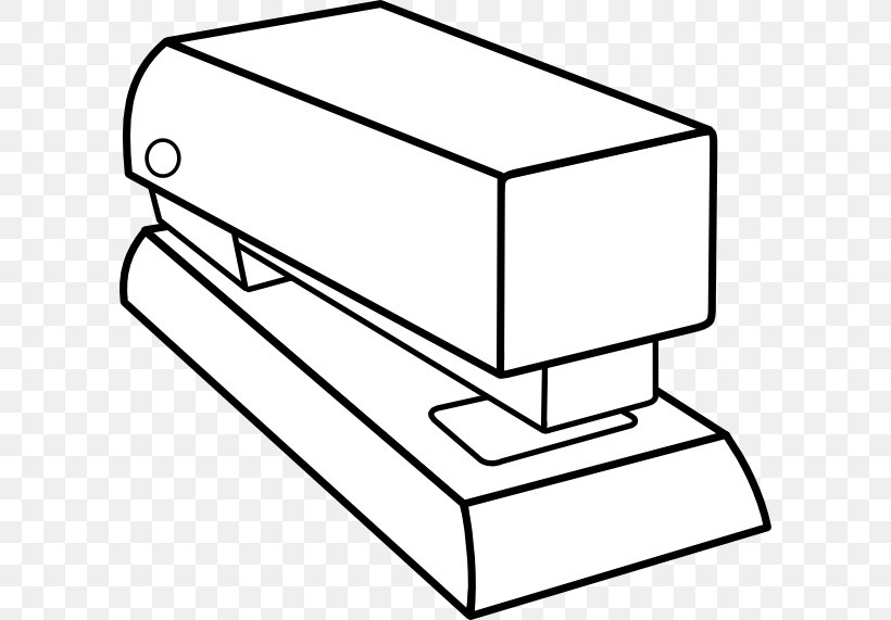 Stapler Paper Drawing, PNG, 600x571px, Stapler, Area, Black And White, Coloring Book, Drawing Download Free