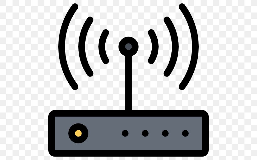 Wireless Router Wi-Fi, PNG, 512x512px, Router, Area, Black And White, Computer Network, Default Download Free