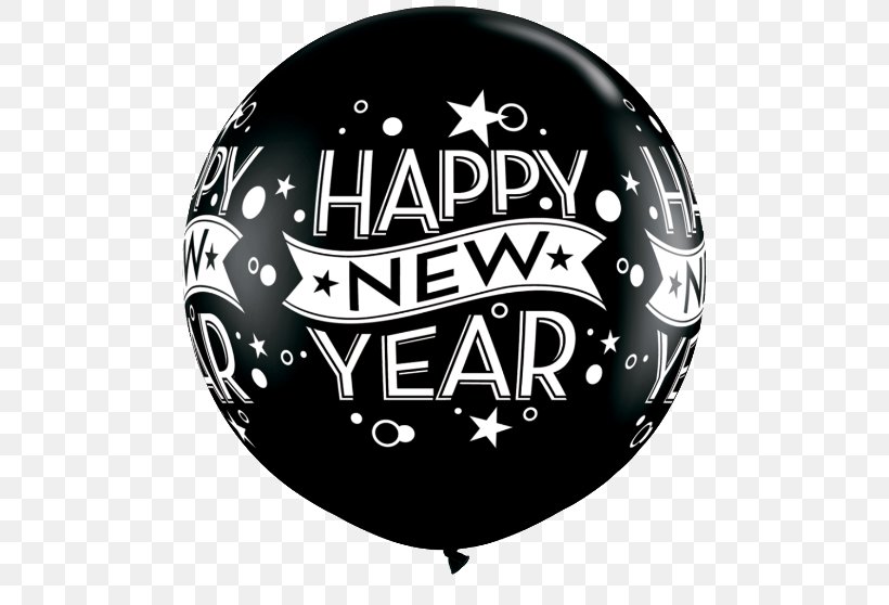 New Year's Eve Gas Balloon Party, PNG, 500x558px, Balloon, Bag, Black And White, Brand, Christmas Download Free
