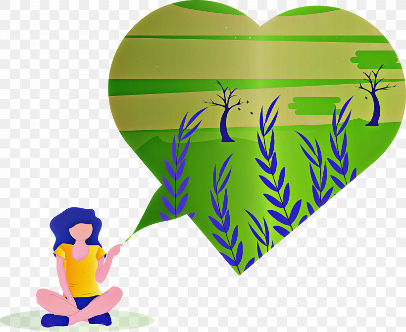 Green Heart, PNG, 3000x2456px, Heart, Abstract, Cartoon, Girl, Green Download Free