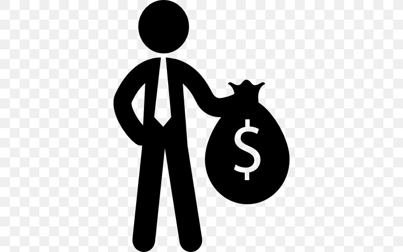 Money Bag Businessperson, PNG, 512x512px, Money, Area, Bank, Black And White, Businessperson Download Free
