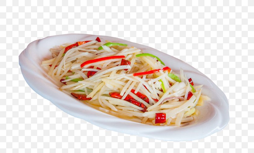 Chow Mein Chinese Noodles Green Papaya Salad Thai Cuisine Potato, PNG, 700x495px, Chow Mein, Asian Food, Capsicum Annuum, Chinese Food, Chinese Noodles Download Free