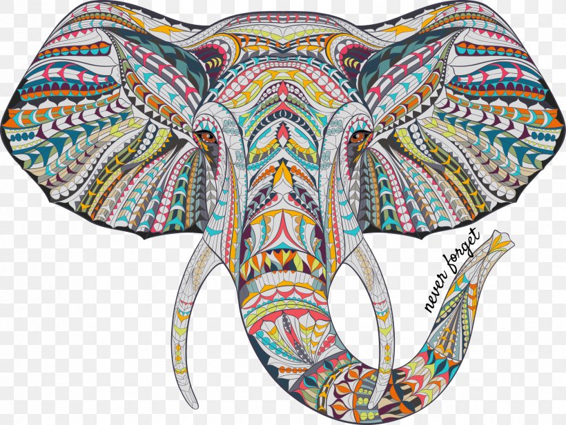 Elephant Mandala Designs: Relaxing Coloring Books For Adults, PNG, 1706x1283px, Elephant, Creative Market, Elephants And Mammoths, Ethnic Group, Indian Elephant Download Free