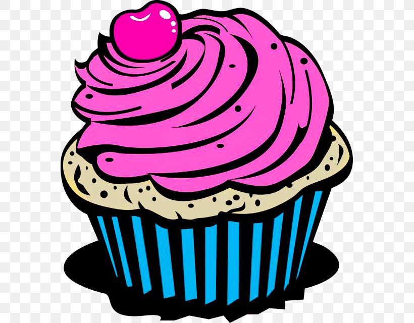 Cupcake Birthday Cake Muffin Clip Art, PNG, 579x640px, Cupcake, Artwork, Baking Cup, Birthday Cake, Black And White Download Free