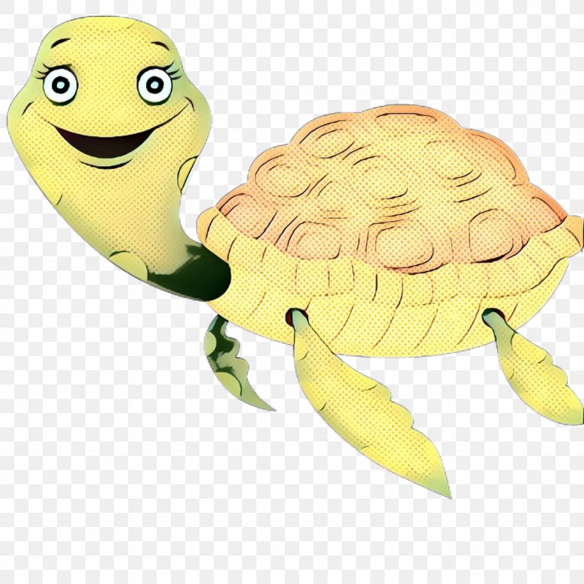Tortoise Turtle Sea Turtle Reptile Yellow, PNG, 1024x1024px, Pop Art, Cartoon, Green Sea Turtle, Pond Turtle, Reptile Download Free