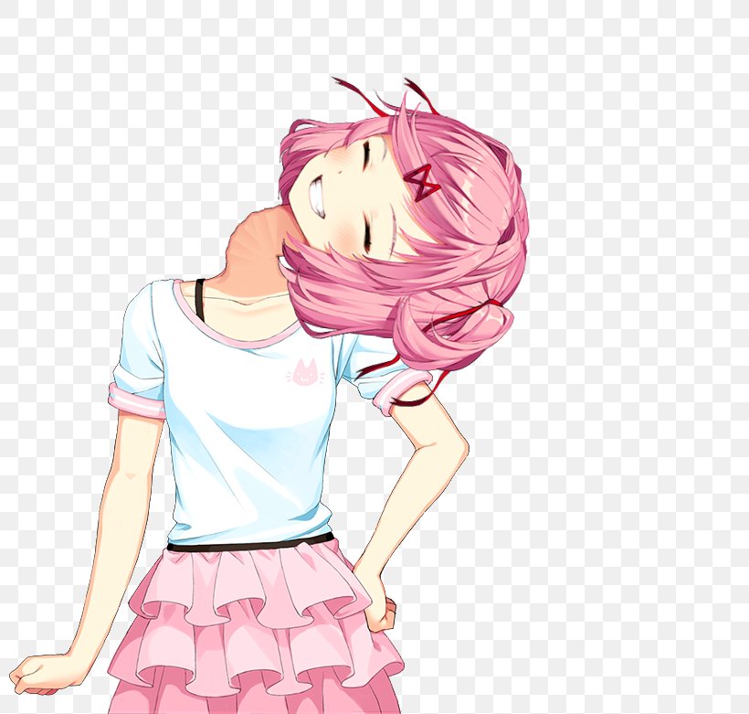 Doki Doki Literature Club! Team Salvato Sprite Image Game, PNG, 800x781px, Watercolor, Cartoon, Flower, Frame, Heart Download Free