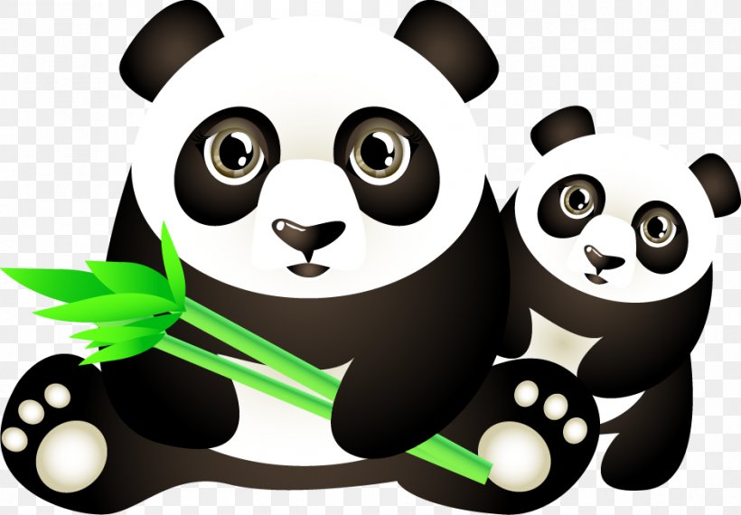 Giant Panda Red Panda Bear Euclidean Vector Clip Art, PNG, 941x655px, Giant Panda, Animal, Animation, Bamboo, Bear Download Free
