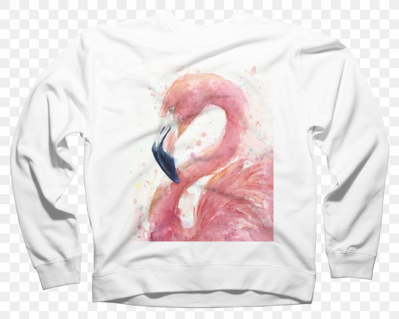 Long-sleeved T-shirt Hoodie Long-sleeved T-shirt, PNG, 900x720px, Watercolor, Cartoon, Flower, Frame, Heart Download Free