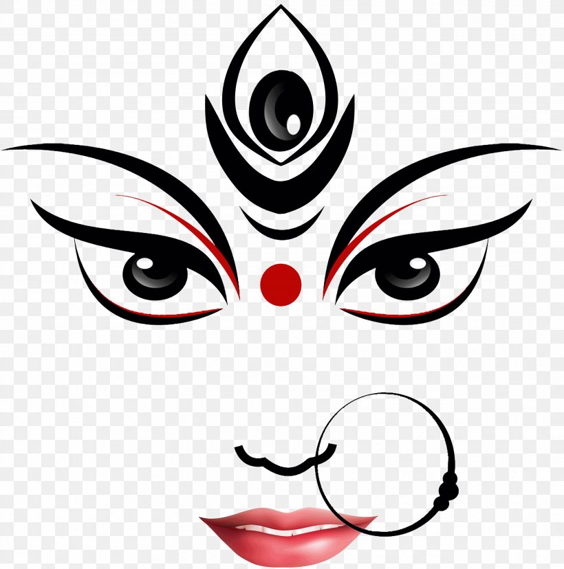 Durga Puja Ganesha Kali Drawing, PNG, 3439x3476px, Watercolor, Cartoon, Flower, Frame, Heart Download Free