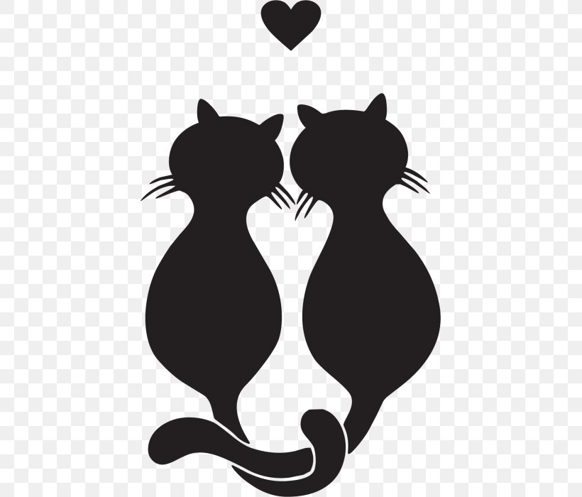 Sticker Cat Love Книга фанфиков Wall Decal, PNG, 423x700px, Sticker, Black And White, Black Cat, Carnivoran, Cat Download Free