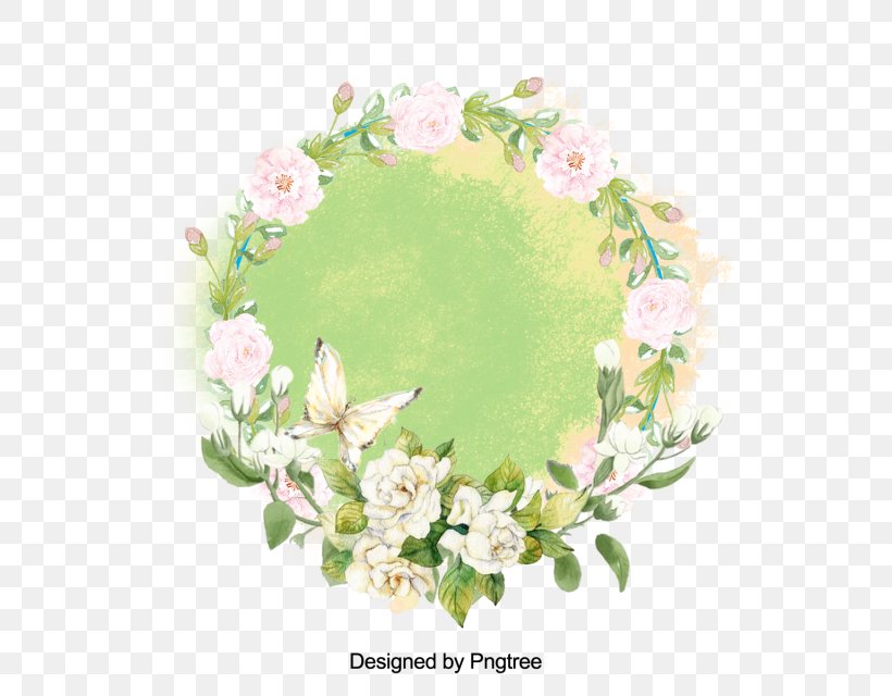 Floral Design Flower Decorative Arts Wreath, PNG, 640x640px, Floral Design, Art, Color, Decorative Arts, Drawing Download Free