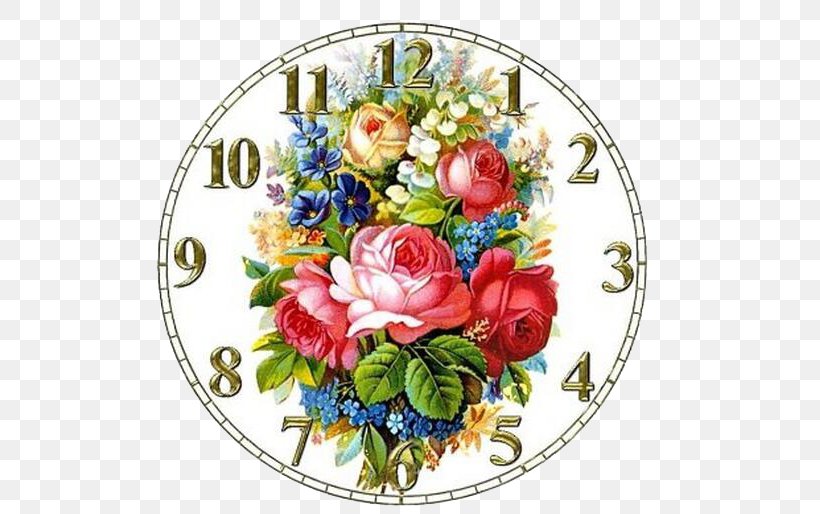 Clock Face Vintage Clothing Floral Clock Antique, PNG, 543x514px, Clock, Antique, Art, Clock Face, Creative Arts Download Free