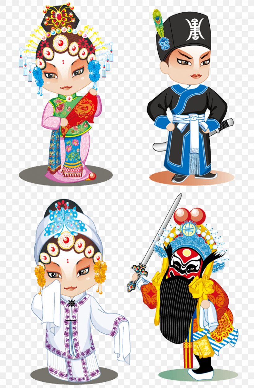 Peking Opera Q-version Cartoon Illustration, PNG, 2500x3812px, Peking Opera, Animation, Art, Cartoon, Chinese Opera Download Free