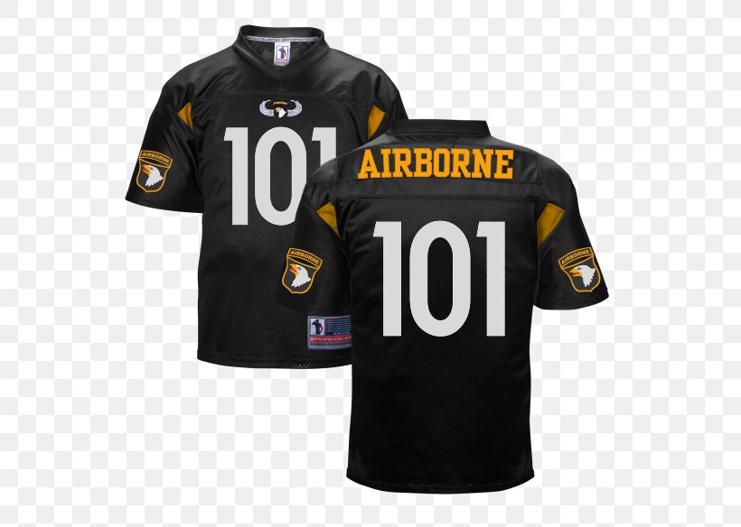 T-shirt Army Black Knights Football 101st Airborne Division Jersey Clothing, PNG, 589x584px, 82nd Airborne Division, 101st Airborne Division, Tshirt, Active Shirt, Army Download Free