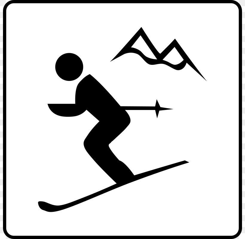 Alpine Skiing Clip Art, PNG, 800x800px, Skiing, Alpine Skiing, Area, Art, Black Download Free