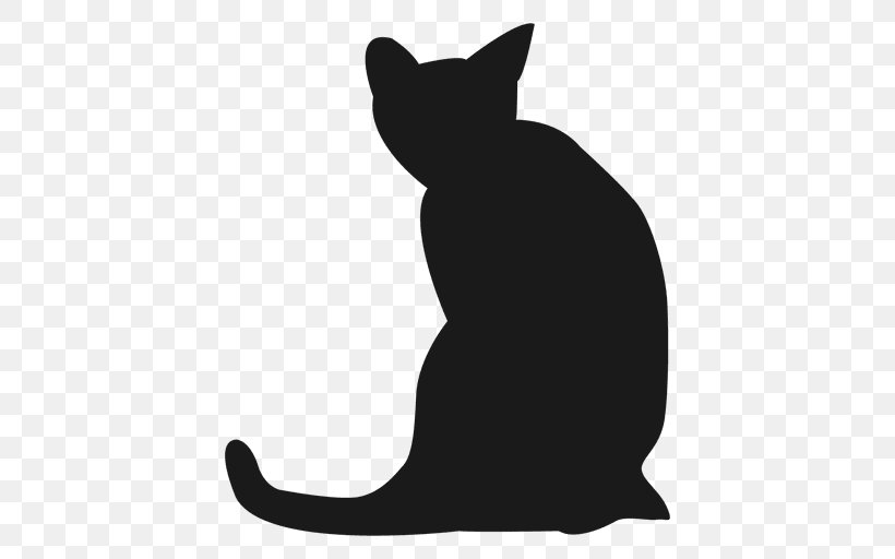 Cat Kitten Silhouette Clip Art, PNG, 512x512px, Cat, Black, Black And White, Black Cat, Carnivoran Download Free
