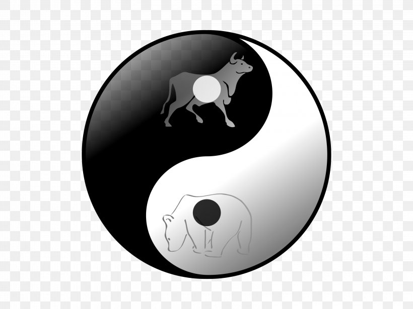 Cattle Yin And Yang Taijitu Clip Art, PNG, 3200x2400px, Cattle, Black And White, Bull, Carnivoran, Drawing Download Free