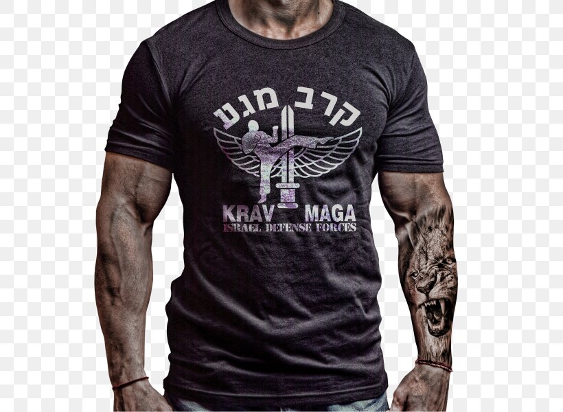 T-shirt Krav Maga Karate Mixed Martial Arts Hand-to-hand Combat, PNG, 600x600px, Tshirt, Brand, Combat, Combat Sport, Handtohand Combat Download Free