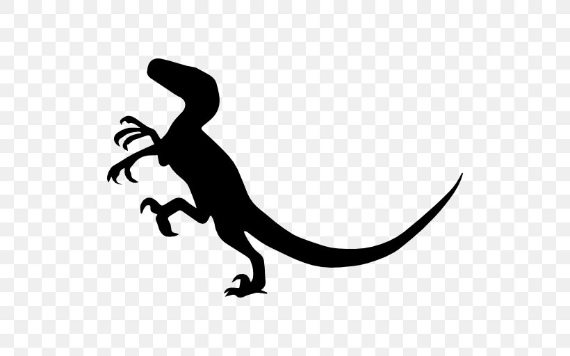 Velociraptor Deinonychus Santanaraptor Brachiosaurus Dinosaur, PNG, 512x512px, Velociraptor, Black And White, Brachiosaurus, Deinonychus, Dinosaur Download Free