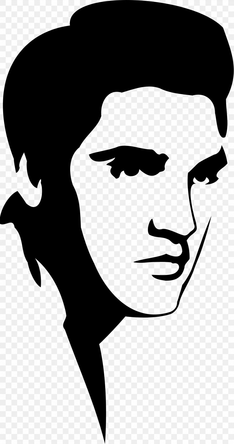 Elvis Presley Stencil Silhouette Clip Art, PNG, 2000x3794px, Elvis Presley, Art, Artwork, Black, Black And White Download Free