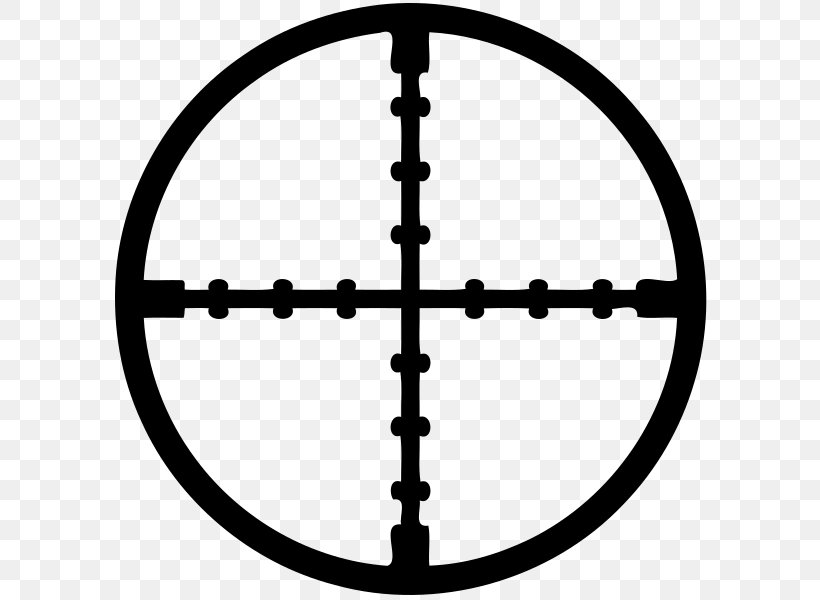 Reticle Telescopic Sight Clip Art, PNG, 600x600px, Reticle, Black And White, Shooting Target, Symbol, Telescopic Sight Download Free