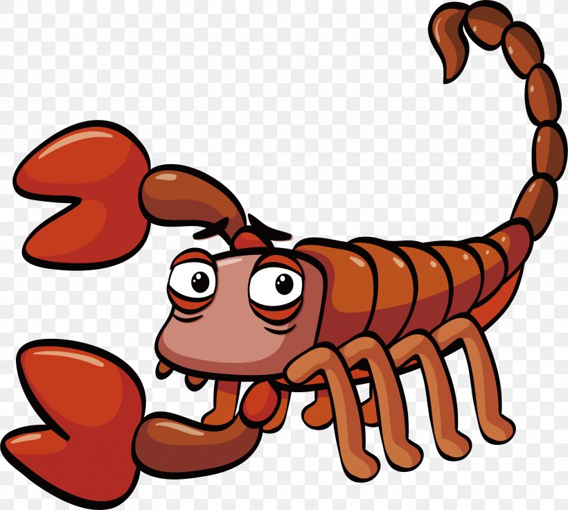 Scorpion Cartoon Stock Illustration Illustration, PNG, 3072x2758px, Scorpion, Artwork, Cartoon, Crab, Decapoda Download Free