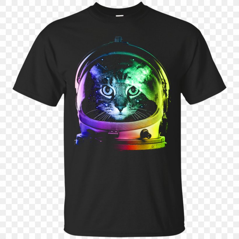 T-shirt Hoodie Space Cat, PNG, 1155x1155px, Tshirt, Active Shirt, Black, Brand, Cat Download Free