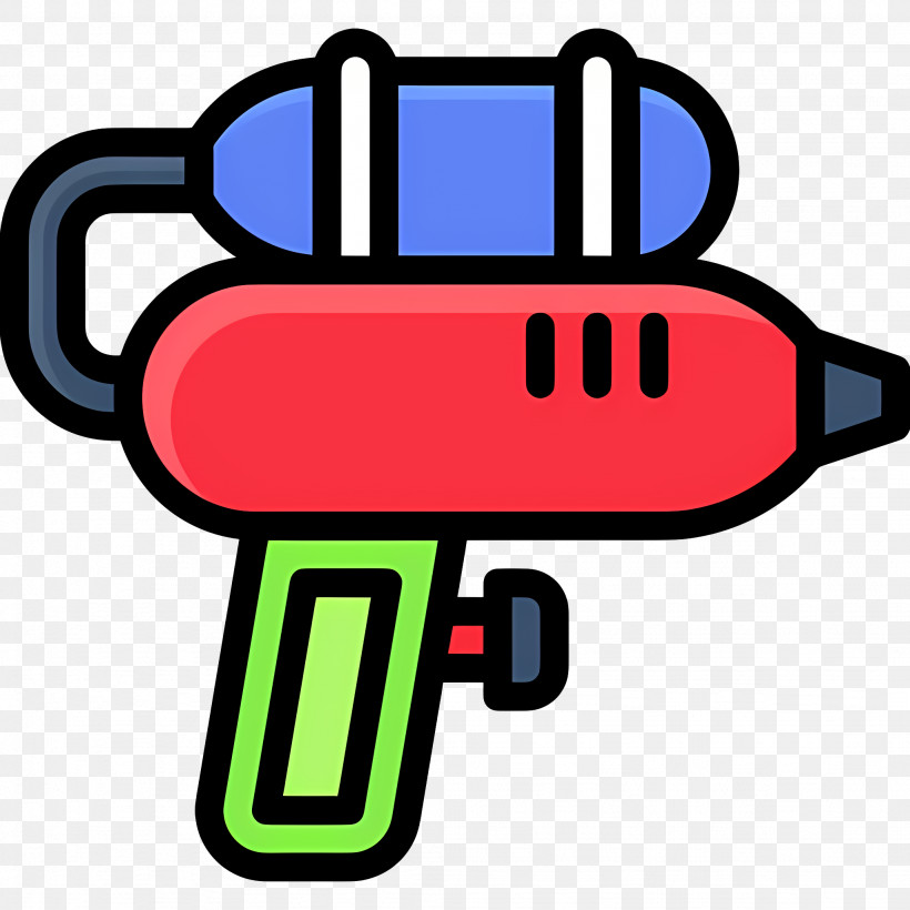 Water Pistol - Colorful Water Gun PNG