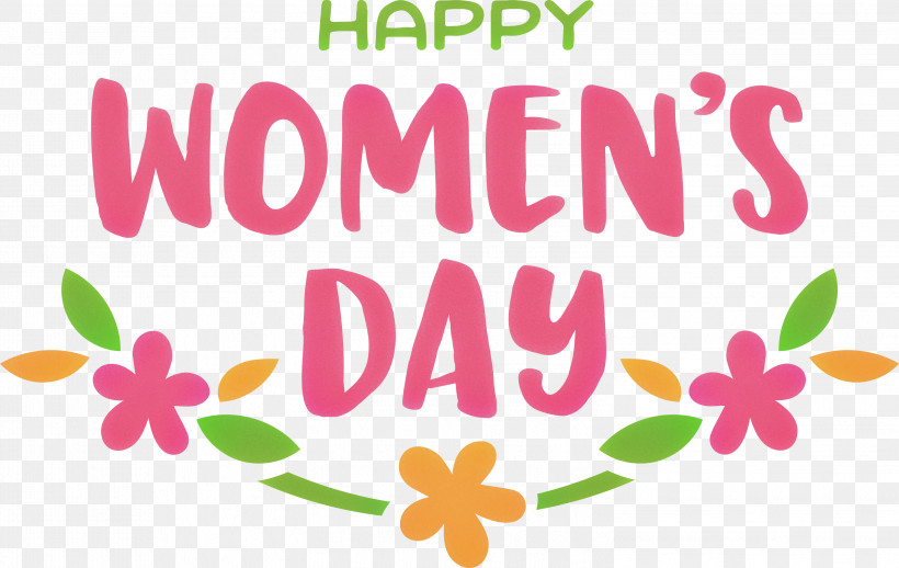 Happy Women’s Day Women’s Day, PNG, 2999x1897px, Leaf, Floral Design, Flower, Line, Logo Download Free