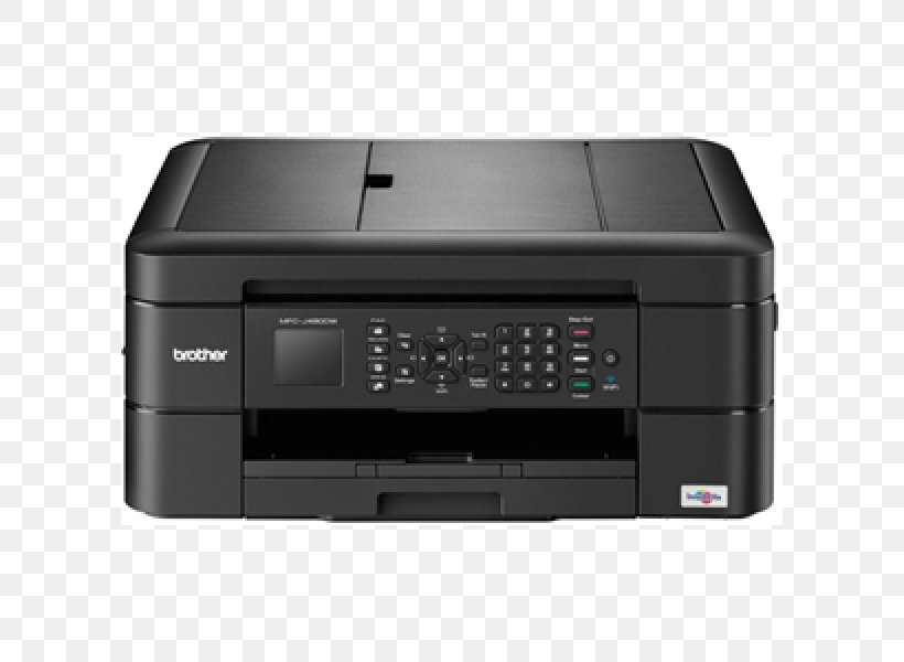 Brother Industries Multi-function Printer Brother MFC-J480 Inkjet Printing, PNG, 600x600px, Brother Industries, Automatic Document Feeder, Canon, Color Printing, Electronic Device Download Free