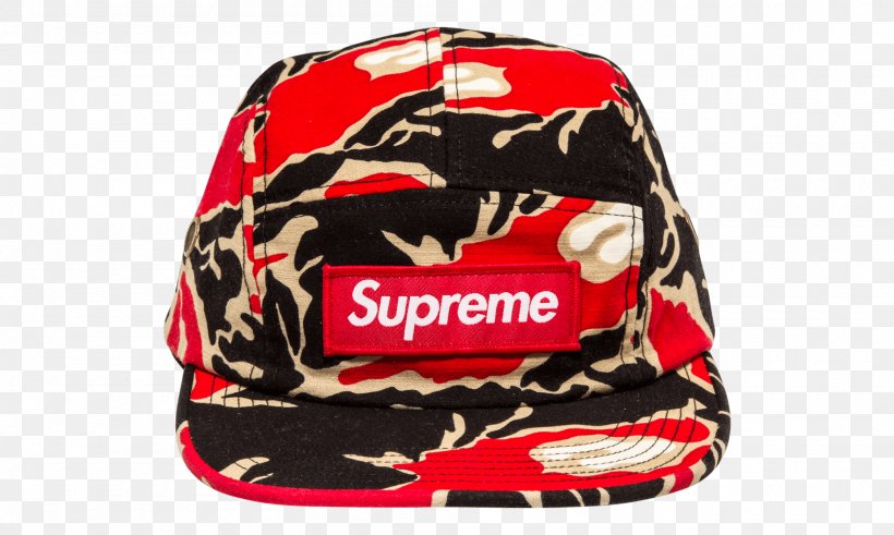 Baseball Cap Supreme Tiger Camo Camp Cap One Size Red Camo SU0588 Product Personal Protective Equipment, PNG, 2000x1200px, Baseball Cap, Baseball, Brand, Cap, Headgear Download Free