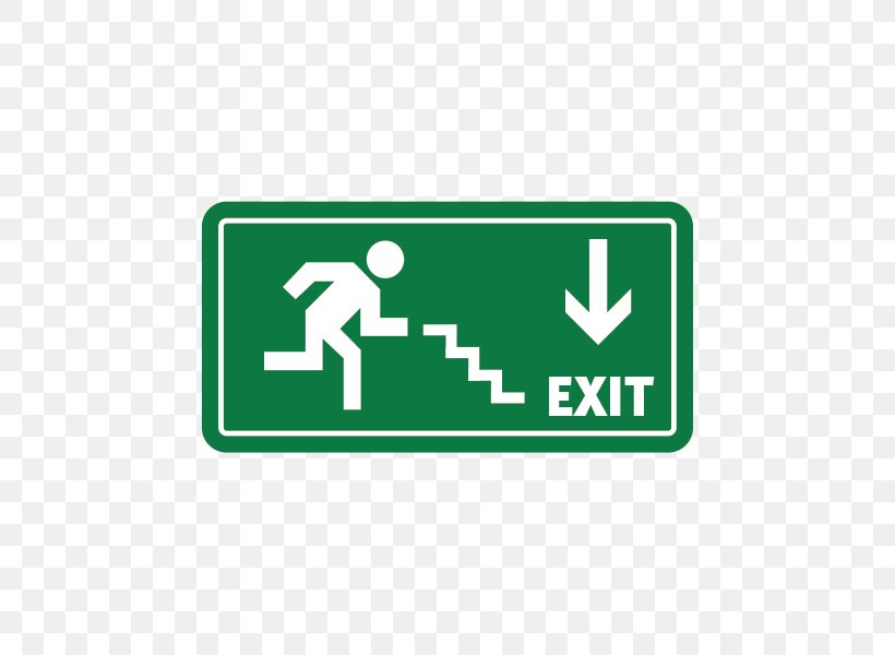 Exit Sign Emergency Exit Sticker Stock Illustration, PNG, 600x600px, Exit Sign, Area, Brand, Emergency Evacuation, Emergency Exit Download Free