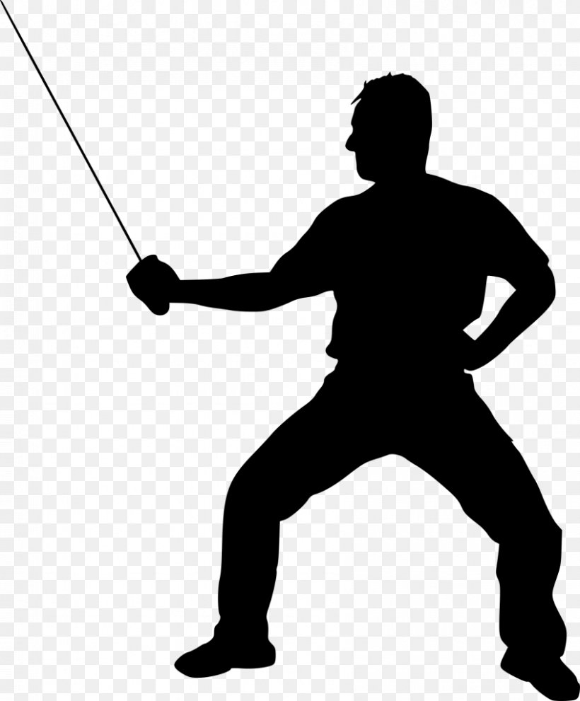 Silhouette Fencing Clip Art Vector Graphics, PNG, 847x1024px, Silhouette, Art, Cartoon, Fencing, Foil Download Free