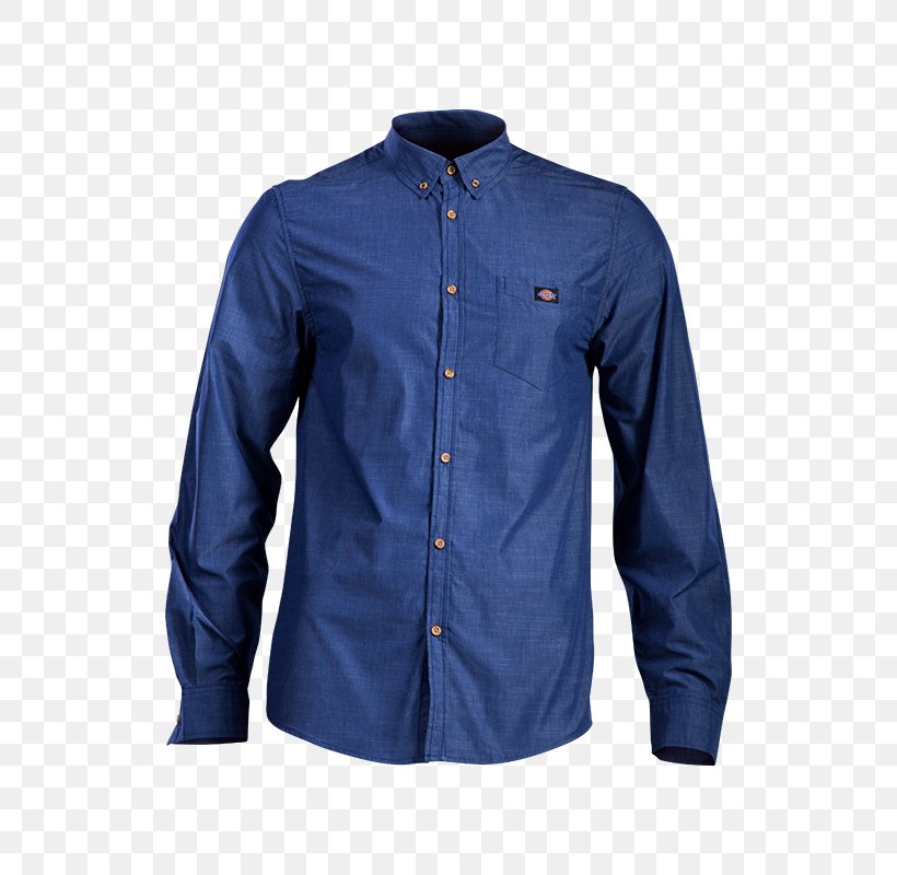 T-shirt Polar Fleece Dickies Brookton Fleece Sweater Clothing, PNG, 800x800px, Tshirt, Blue, Button, Clothing, Cobalt Blue Download Free