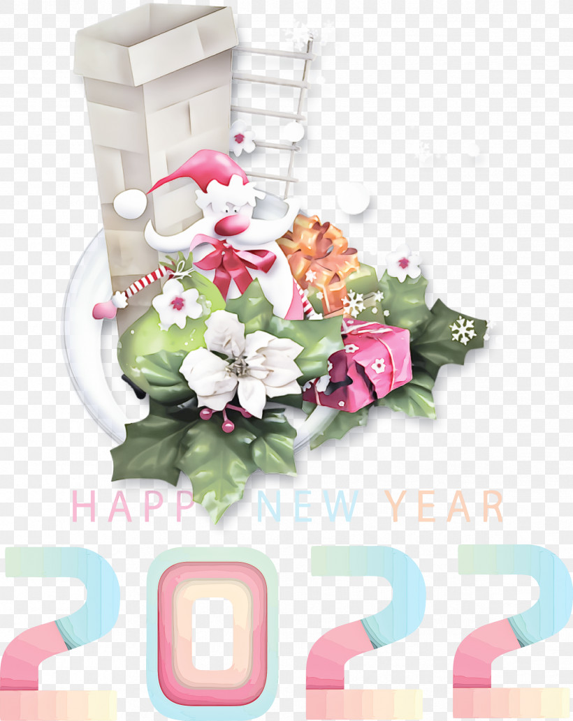 Happy 2022 New Year 2022 New Year 2022, PNG, 2381x3000px, Floral Design, Cartoon, Cut Flowers, Drawing, Flower Download Free
