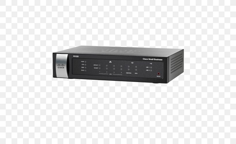 Cisco Small Business RV320 Router Cisco RV325 Virtual Private Network Wide Area Network, PNG, 500x500px, Cisco Small Business Rv320, Audio Receiver, Cisco, Cisco Systems, Cisco Systems Vpn Client Download Free