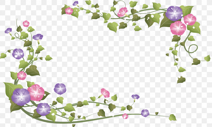 Morning Glory Frame Flower Frame Floral Frame, PNG, 1922x1158px, Morning Glory Frame, Floral Design, Floral Frame, Flower, Flower Frame Download Free